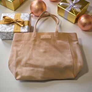 M. I. L. A. Luxury Brand Suede Leather Tote MSRP $600 in Blush.